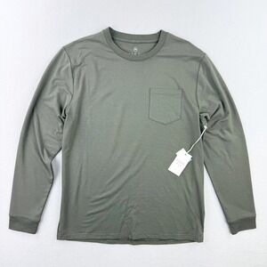 Free Fly Mens Bamboo Flex Long Sleeve Pocket Tee‎ Size XL Fatigue Olive UPF 50